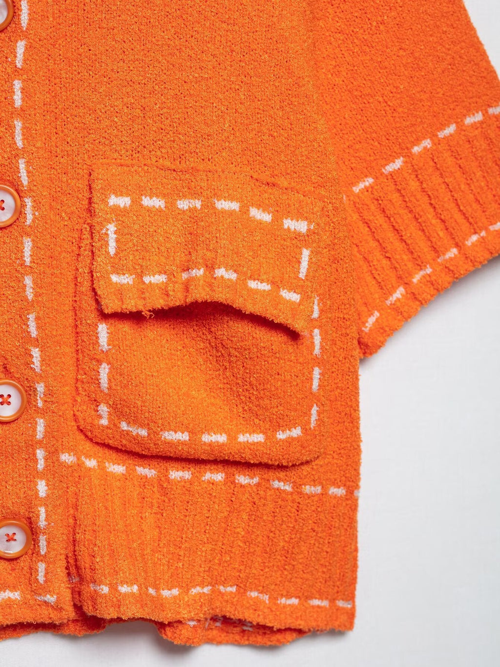 Strickjacke mit runden Hals