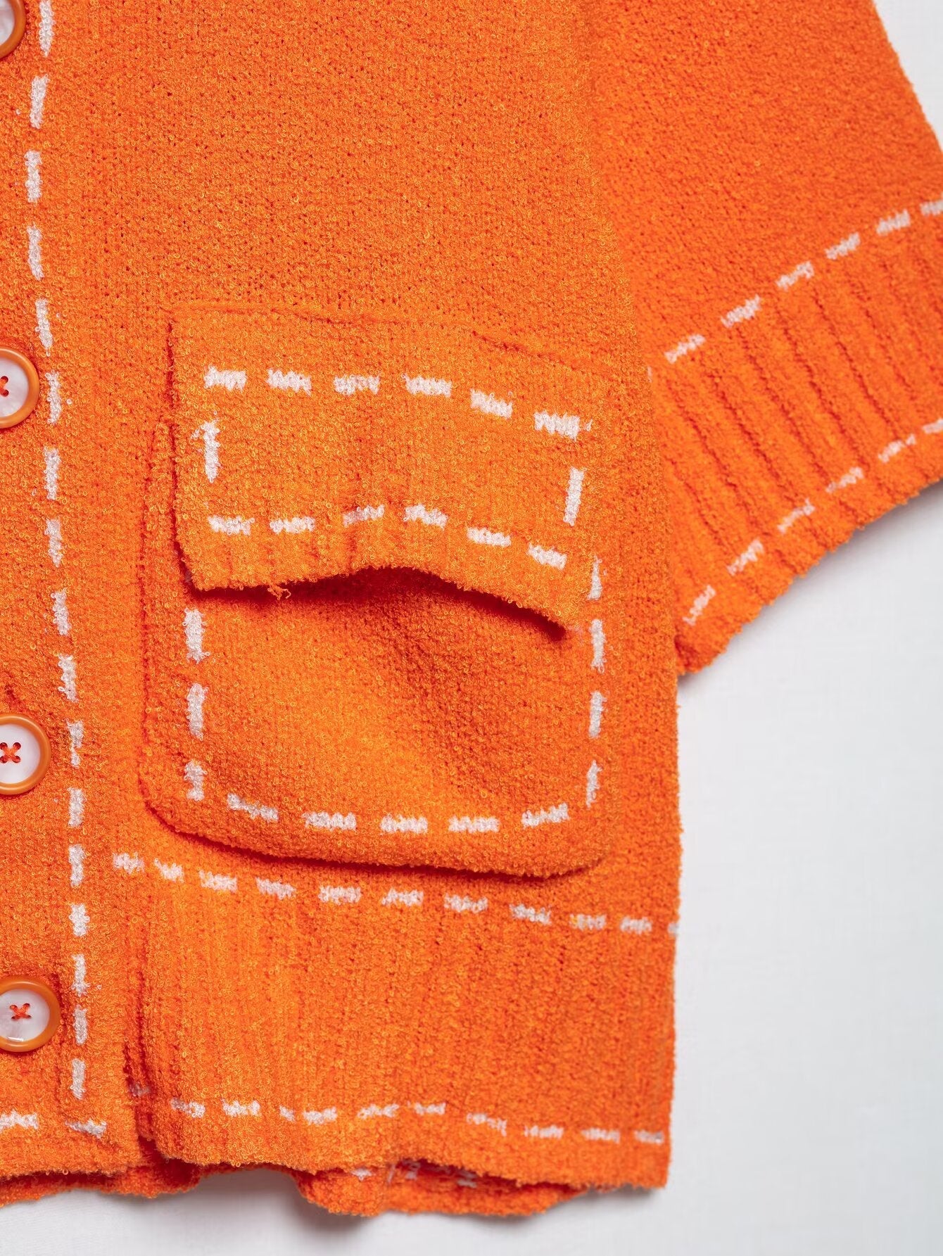 Strickjacke mit runden Hals