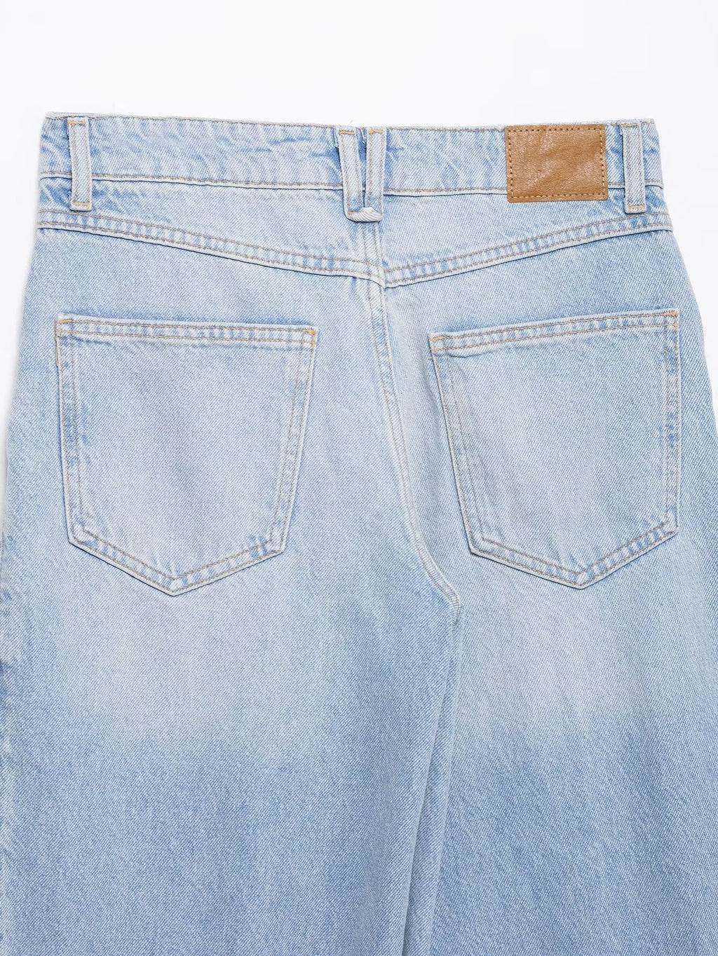 High-Waist Jeans mit Patchwork