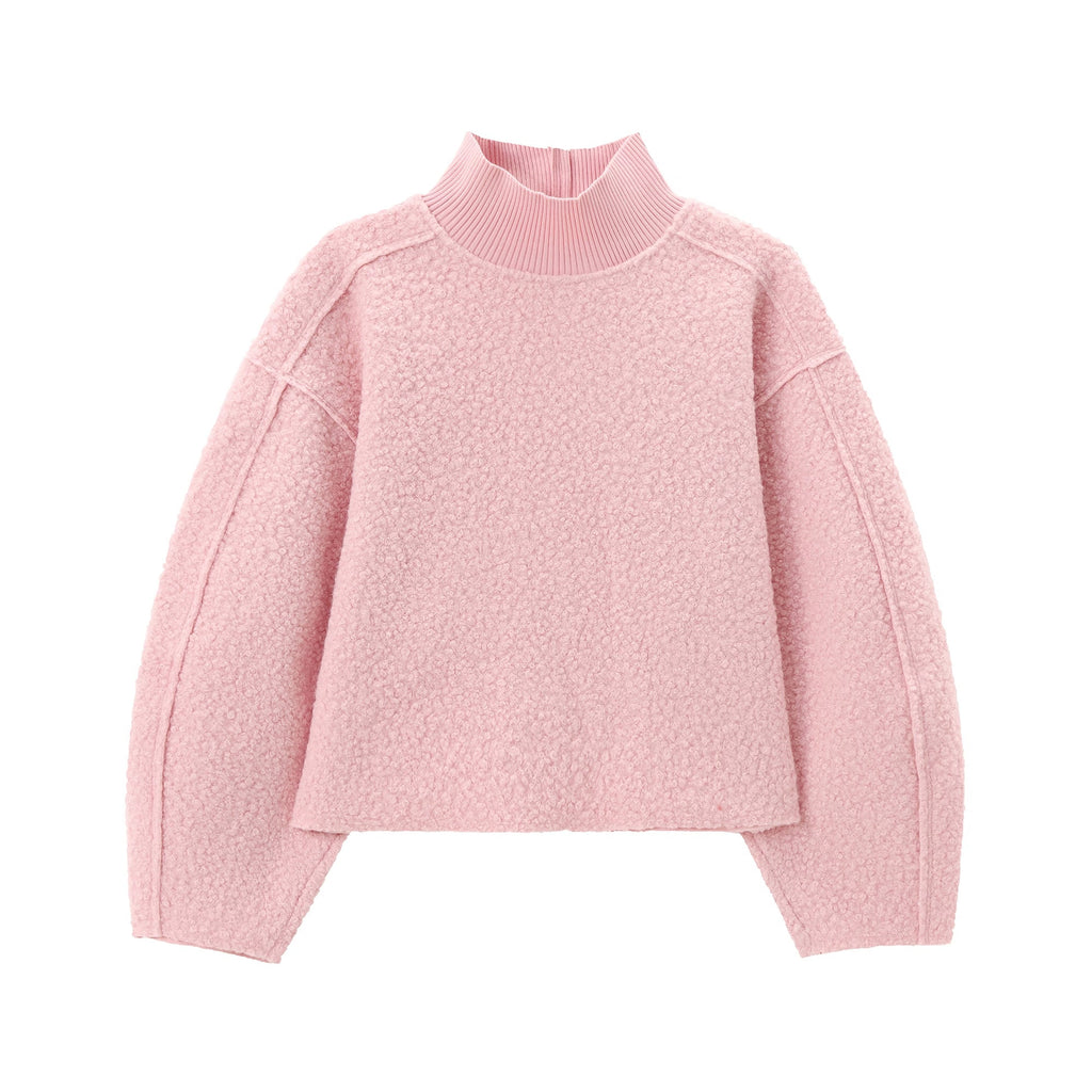 Lockeres Sweatshirt mit Stehkragen