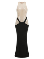 Paillettenkleid mit Kontrast-Details