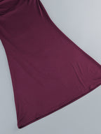 Ärmelloses Abendkleid mit Handschuhen