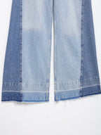 High-Waist Jeans mit Patchwork