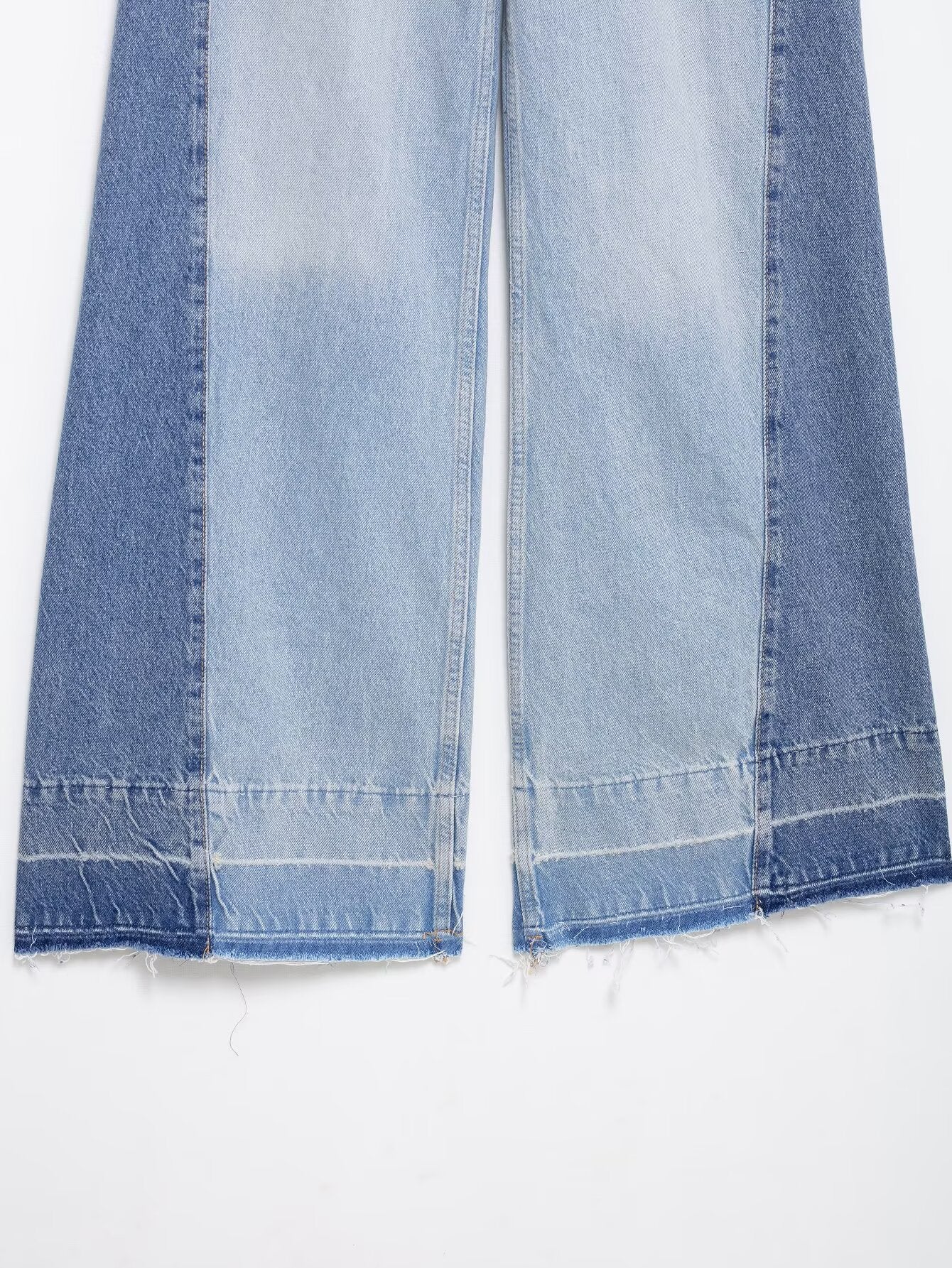 High-Waist Jeans mit Patchwork
