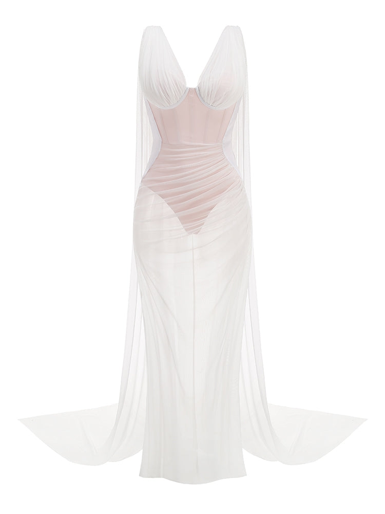 Abendkleid mit Bustier-Details