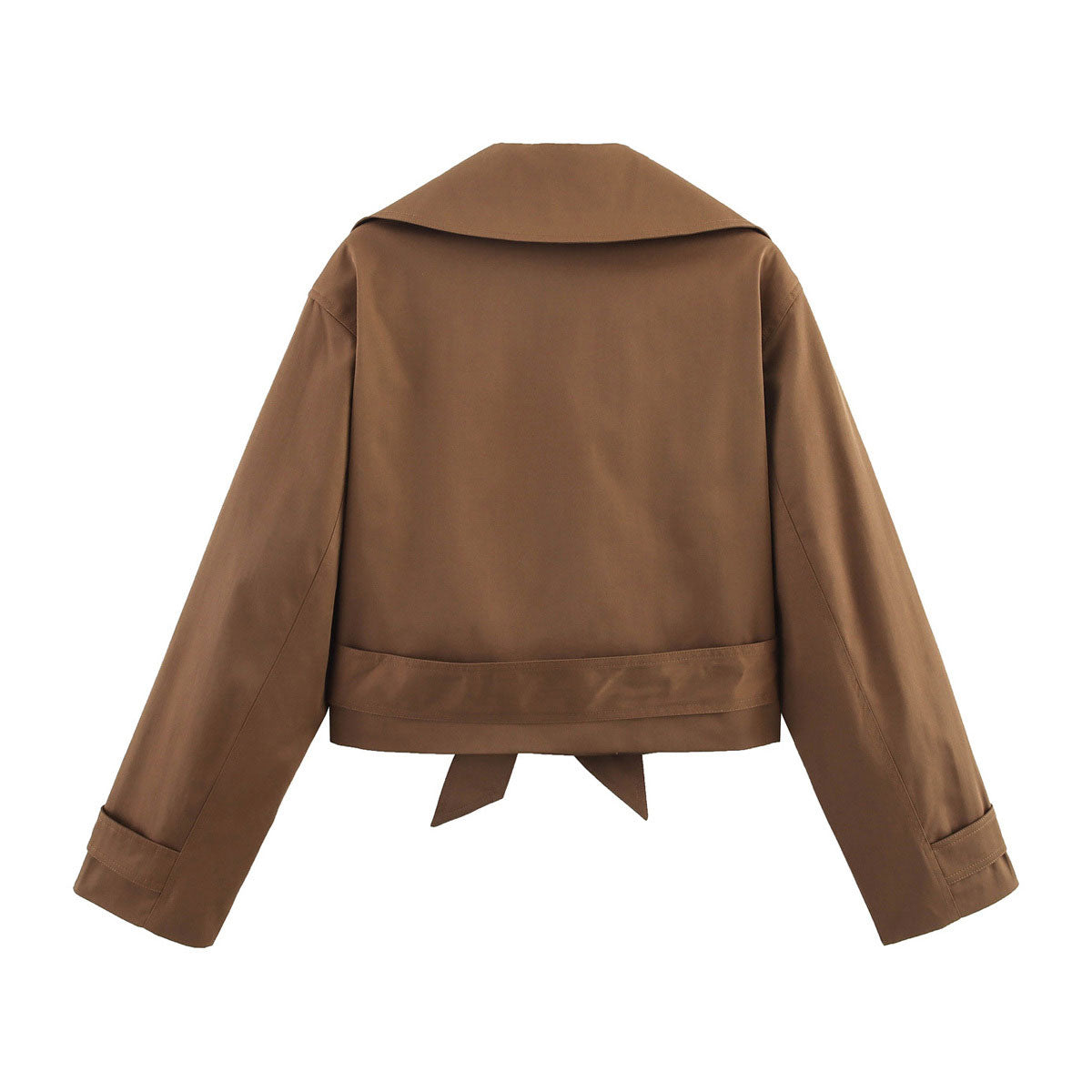 KURZER GRABENMANTEL IM RETRO-STIL MIT SPITZEN-DETAILS