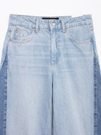 High-Waist Jeans mit Patchwork
