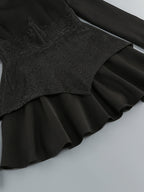 Rotes A-Linien-Kleid mit Kristall