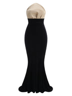 Schwarzes Maxikleid aus Samt