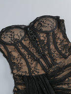 Mini-Kleid mit Korsett-Detail