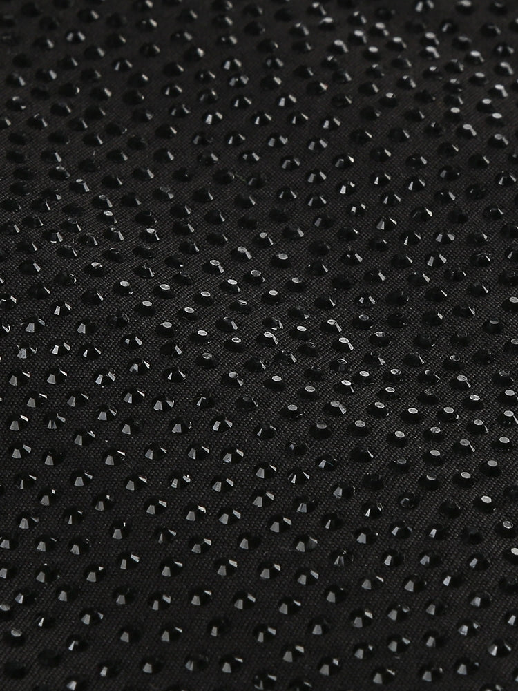 Rotes A-Linien-Kleid mit Kristall