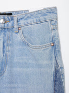 High-Waist Jeans mit Patchwork