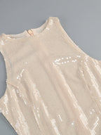 Paillettenkleid mit Kontrast-Details