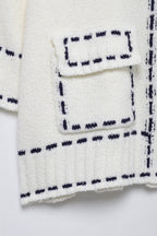 Strickjacke mit runden Hals