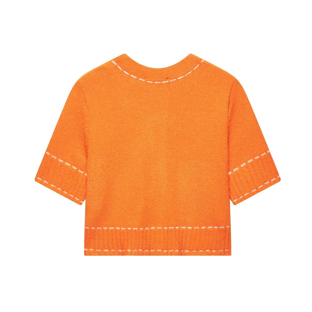 Strickjacke mit runden Hals