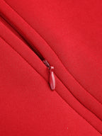 Rotes Blumen-Kleid in A-Linie