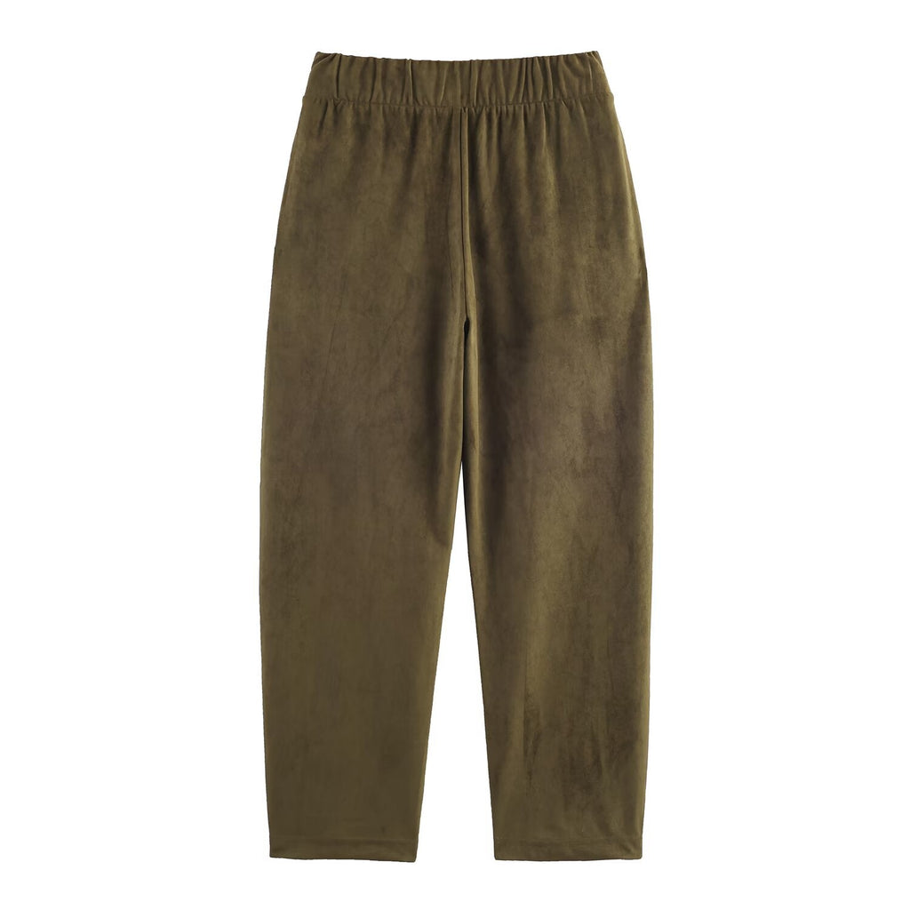 Schickes Wildleder-Hosen-Set