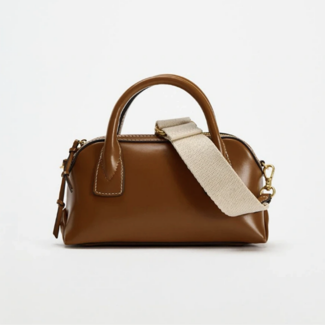 Kompakte Kunstleder-Handtasche