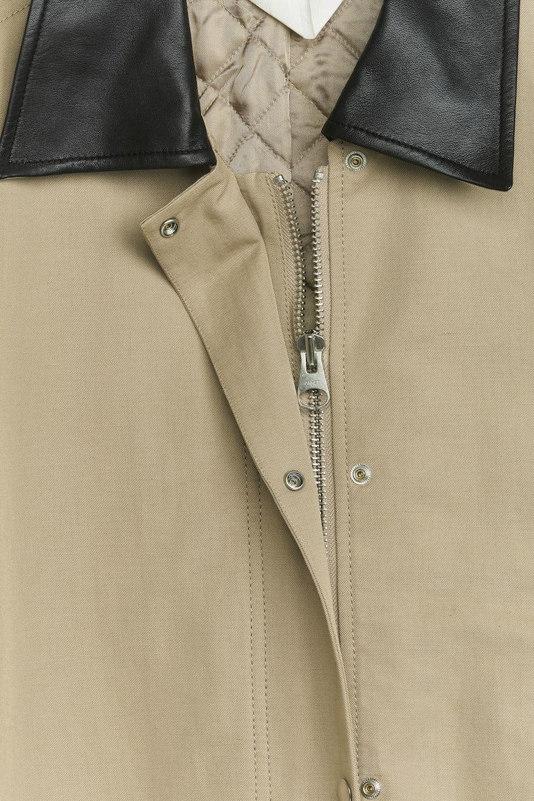 Zweireihiger Patchwork-Maxi-Mantel